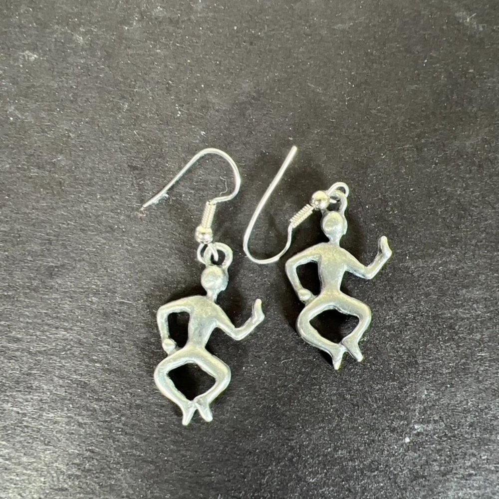 Sterling Silver‎ Dancing People Earrings